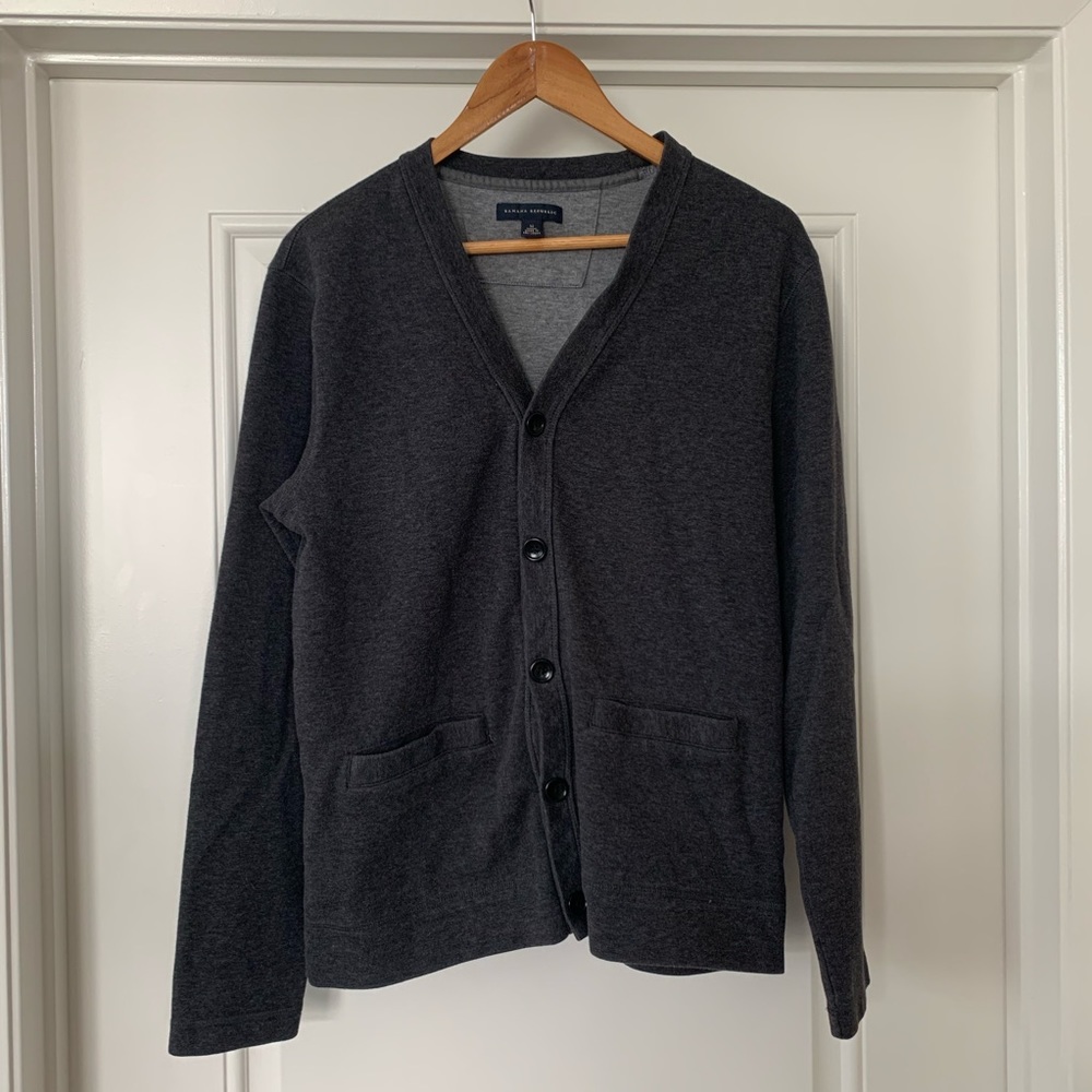 Banana Republic Grey Knit Cardigan